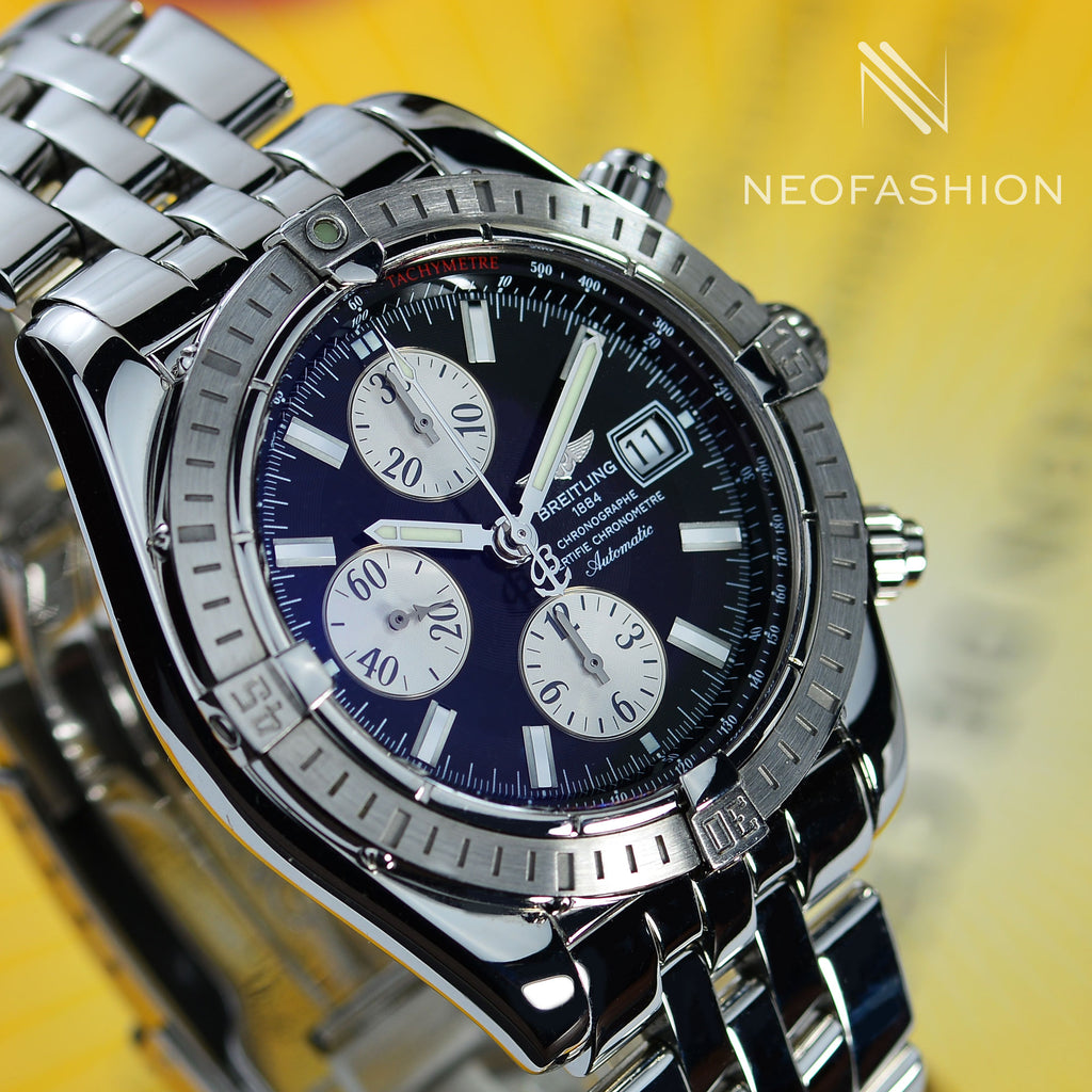 Breitling Chronomat Evolution Stainless Steel Black Dial A13356
