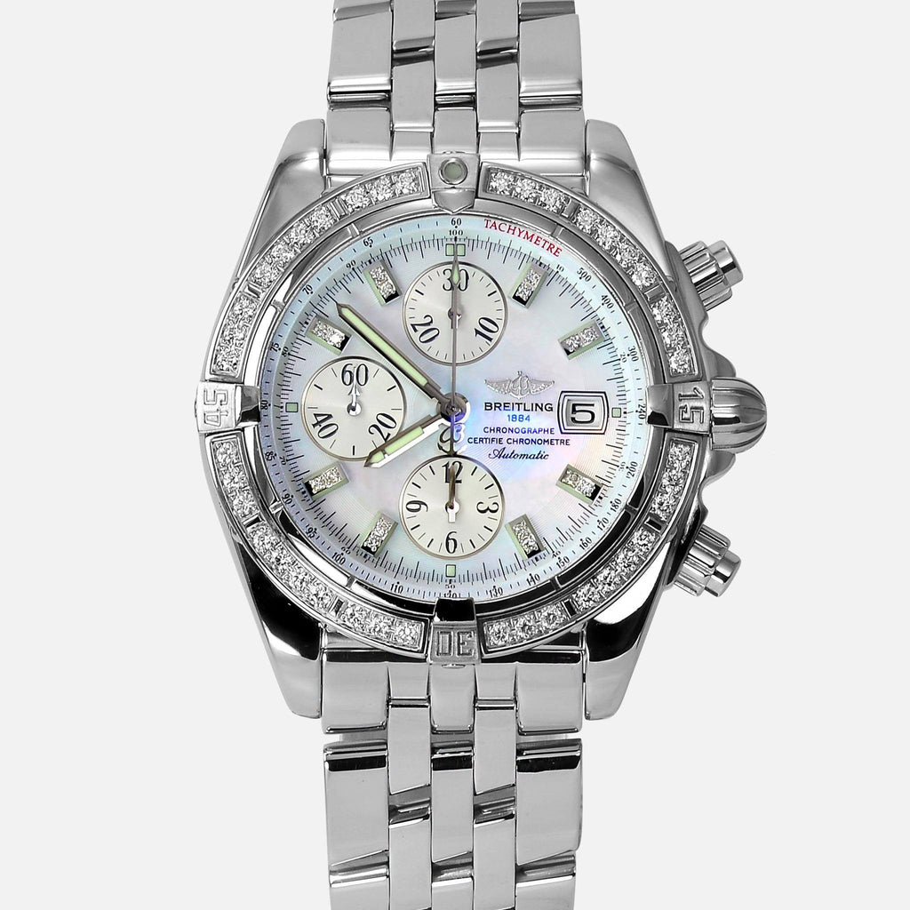Breitling Chronomat Evolution MOP Factory Diamonds A13356 - NeoFashionStore