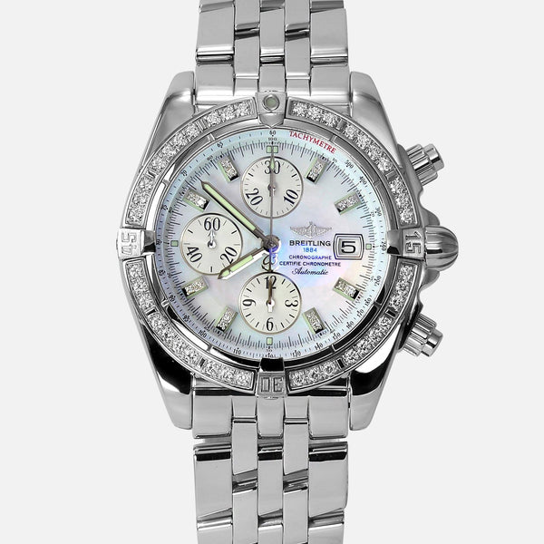 Breitling Chronomat Evolution MOP Factory Diamonds A13356 - NeoFashionStore