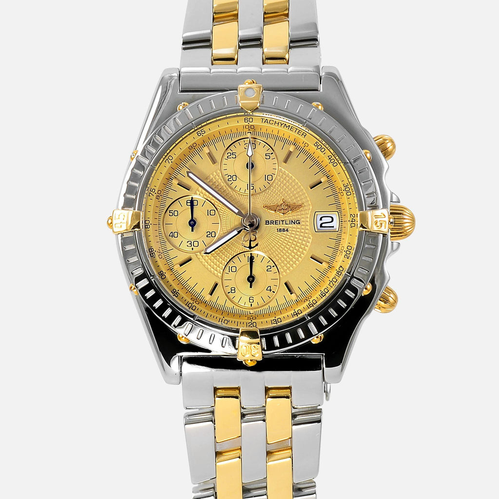 Breitling Chronomat 18K Gold/SS Gold Dial B13050 - NeoFashionStore