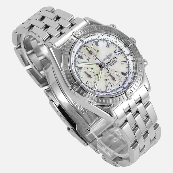 Breitling Chronomat Mother Of Pearl Dial Stainless Steel A13352 - NeoFashionStore