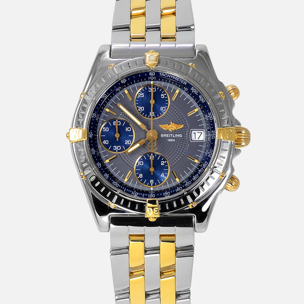 Breitling Chronomat 18K Gold/SS Slate Dial B13050 - NeoFashionStore