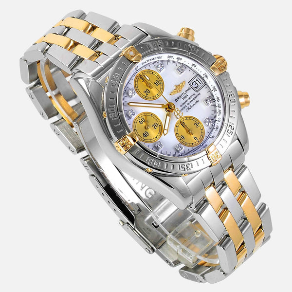 Breitling Cockpit Chrono 18K/SS MOP Diamond Dial B13357 - NeoFashionStore