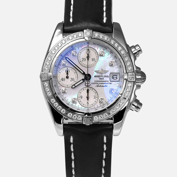 Breitling Cockpit Chronograph MOP Factory Diamond Watch A13357 - NeoFashionStore