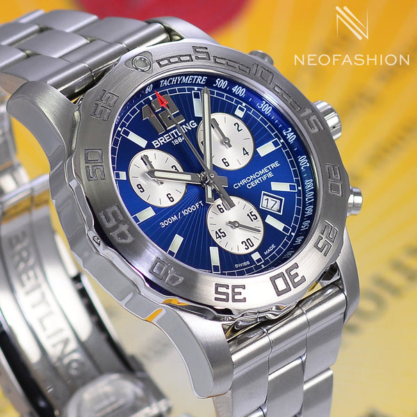 Breitling Colt Chrono II 44 Super Quartz Blue Dial A73387 - NeoFashionStore