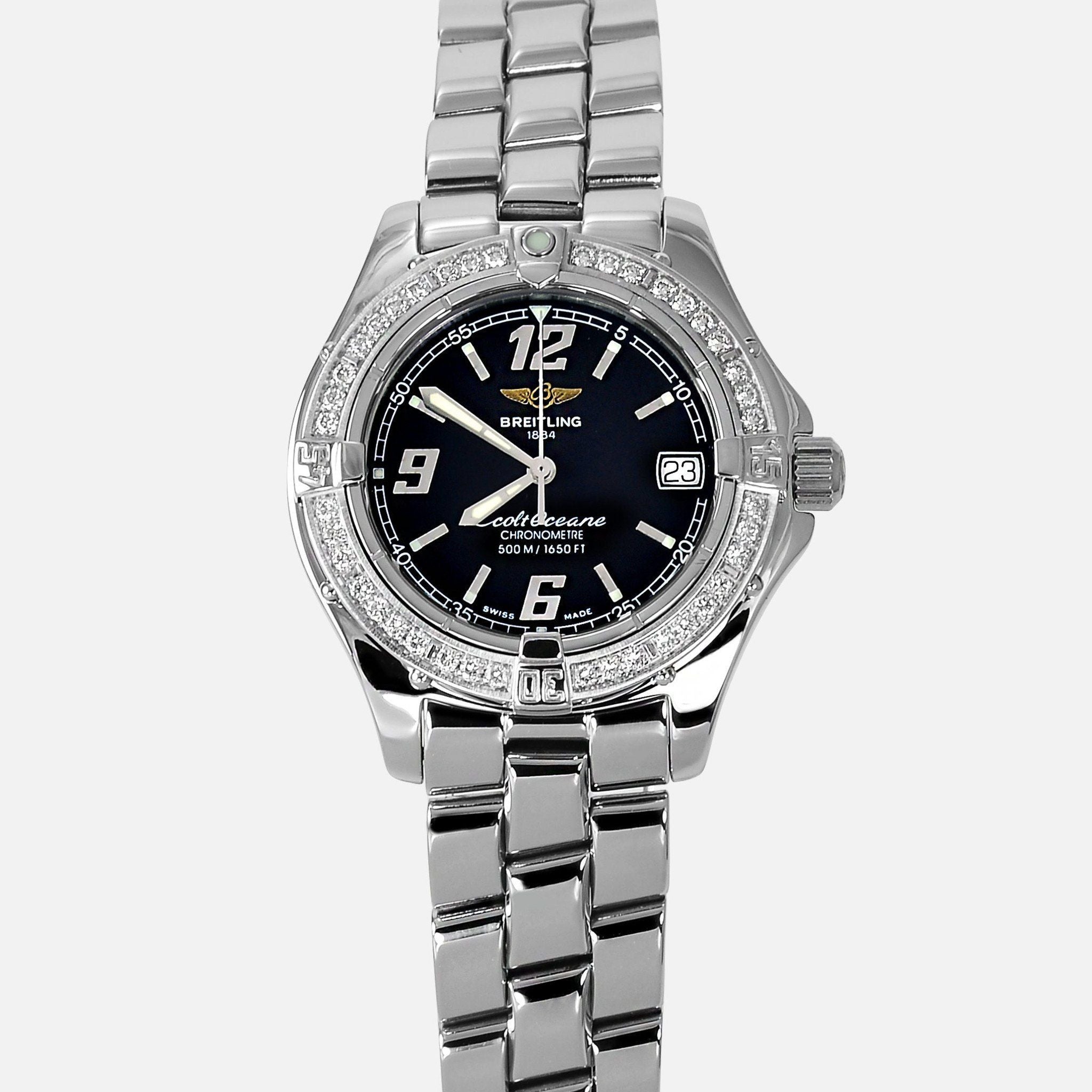 Breitling Colt Oceane Factory Diamond Bezel A57350 Ladies Luxury Watch Dan R