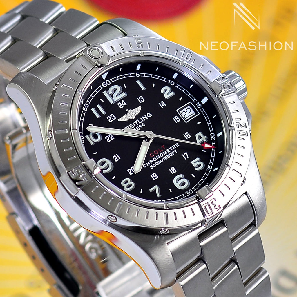 Breitling Colt Chronometer Quartz Black Dial 41mm A74380 - NeoFashionStore