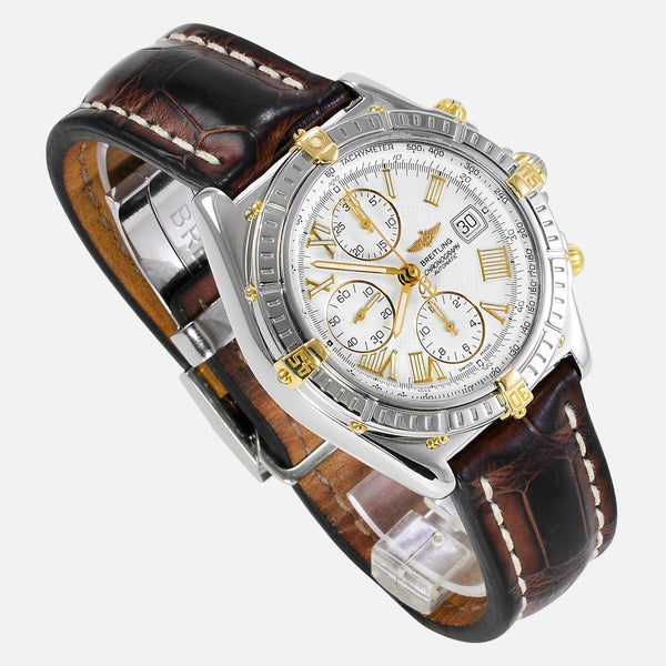 Breitling Crosswind 18K Gold/Stainless Steel White Dial B13055 - NeoFashionStore