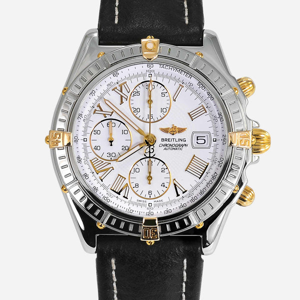 Breitling Crosswind 18K Gold/Stainless Steel White Dial B13055 - NeoFashionStore