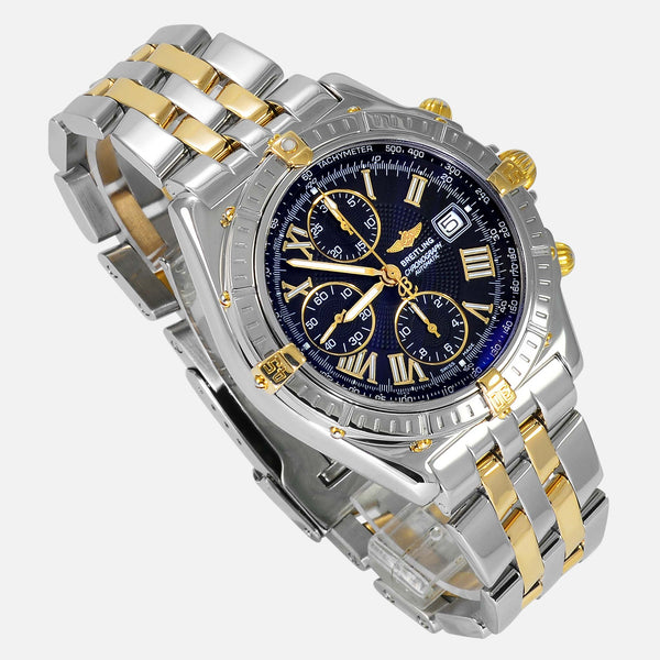 Breitling Crosswind 18K Gold/Stainless Steel Black Dial B13055 - NeoFashionStore