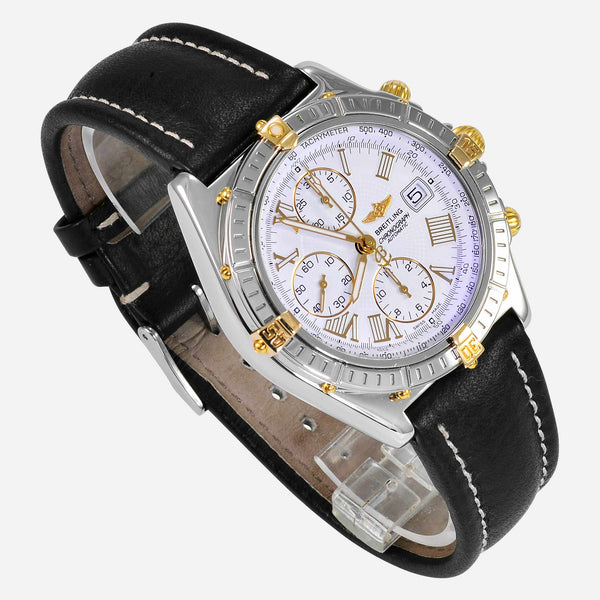 Breitling Crosswind 18K Gold/Stainless Steel White Dial B13055 - NeoFashionStore