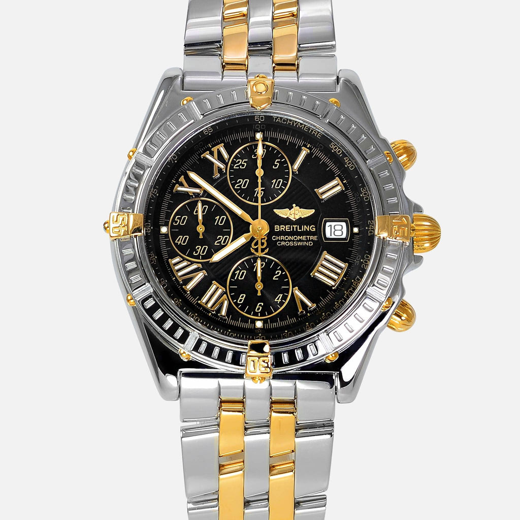 Breitling Crosswind 18K Gold/Stainless Steel Black Dial B13355 - NeoFashionStore
