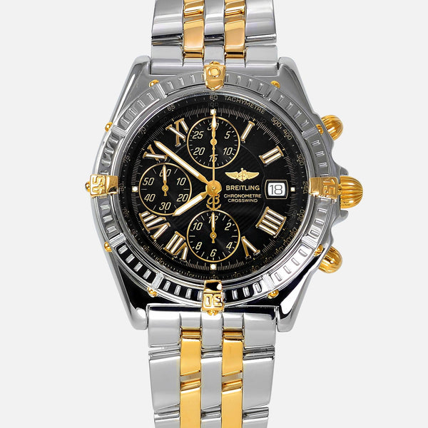 Breitling Crosswind 18K Gold/Stainless Steel Black Dial B13355 - NeoFashionStore