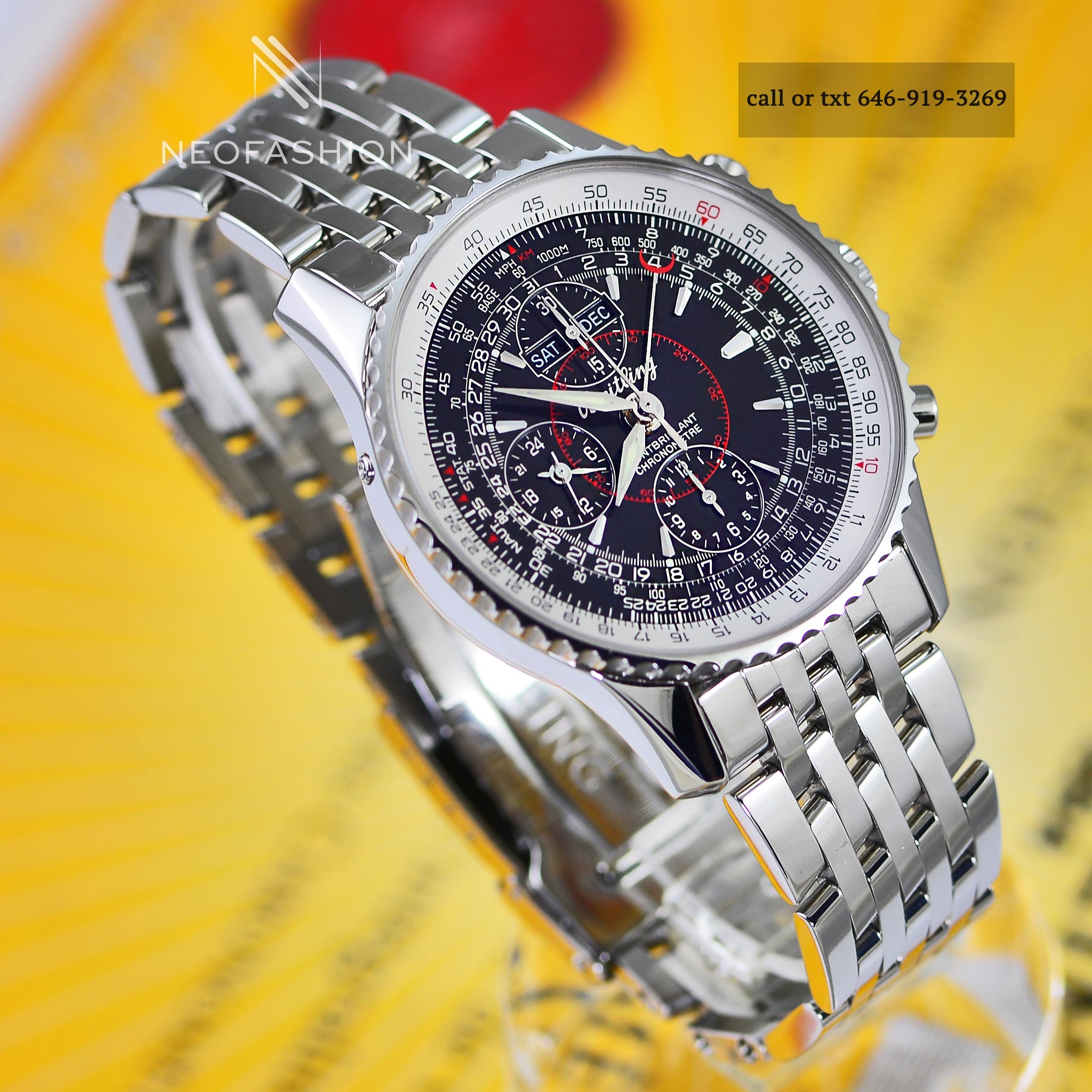 Breitling Navitimer Montbrillant Datora Black Dial A21330 Mens Watch Alex A