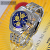Breitling Chronomat Evolution 18K Gold/Steel Blue Dial B13356 - NeoFashionStore