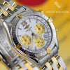 Breitling Jetstream Chronomat 18K Gold/SS White Dial B55048
