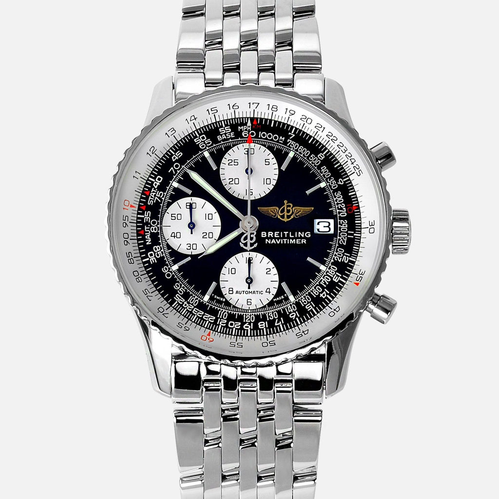 Breitling Old Navitimer II Stainless Steel Black Dial A13322 - NeoFashionStore