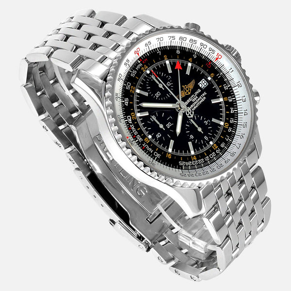 Breitling Navitimer World GMT 2nd Time Zone A23322 Mens Luxury Watch - NeoFashionStore
