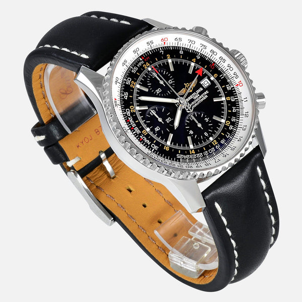 Breitling Navitimer World GMT 2nd Time Zone A23322 Mens Luxury Watch - NeoFashionStore
