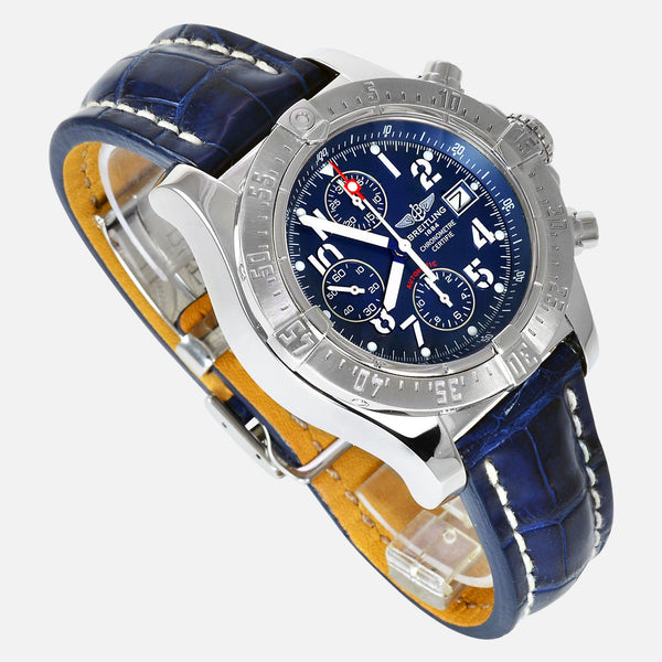 Breitling Skyland Avenger Blue Dial Stainless Steel A13380 - NeoFashionStore