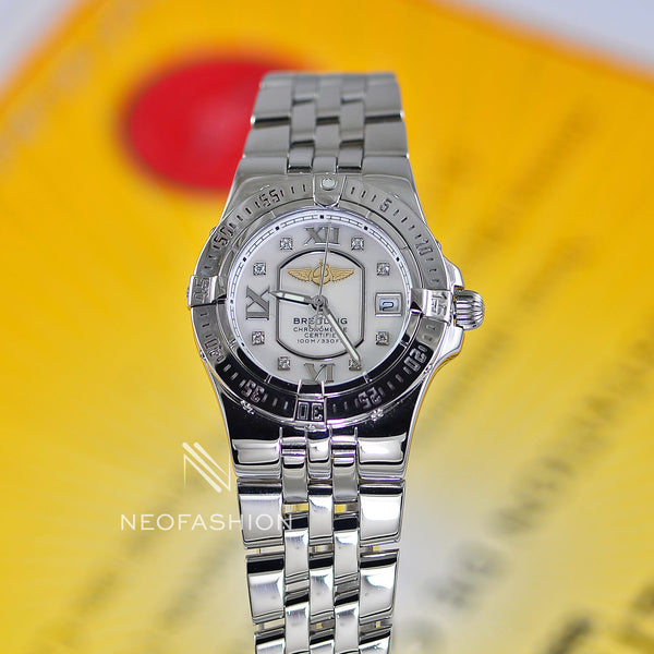 Breitling Starliner Ladies 18K/SS Pink MOP Diamond Dial A71340