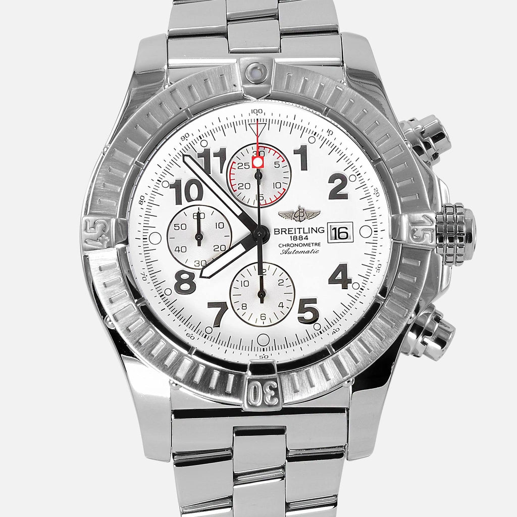 Breitling Super Avenger Chronograph White Dial A13370 - NeoFashionStore