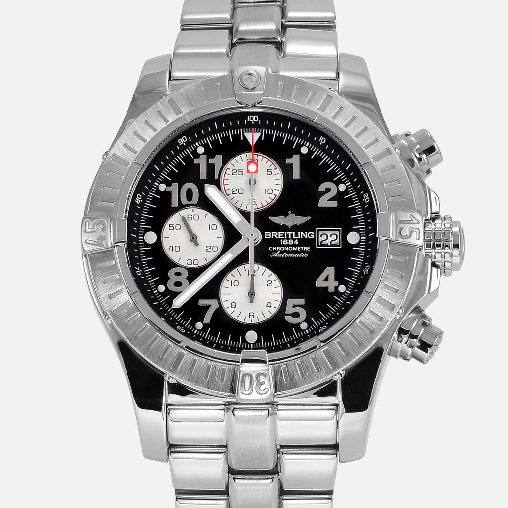 Breitling Super Avenger Chronograph Black Dial A13370 - NeoFashionStore
