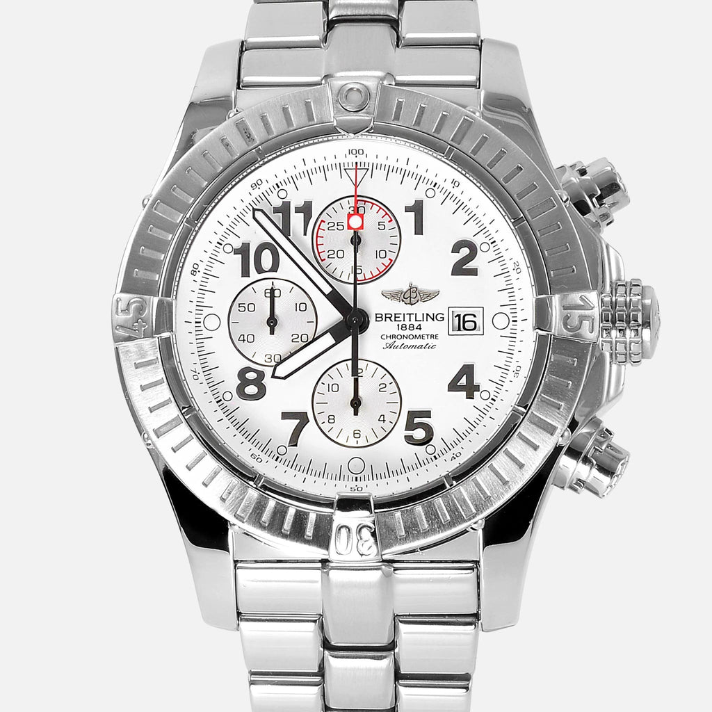 Breitling Super Avenger Chronograph White Dial A13370 - NeoFashionStore