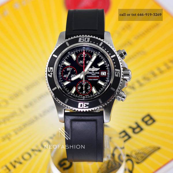 Breitling Superocean II Chronograph Black Dial A13341