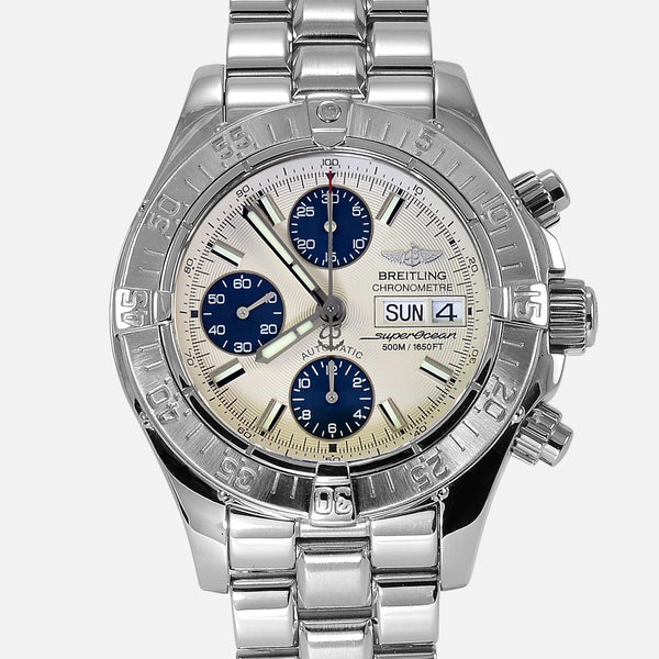 Breitling Superocean Chronograph Silver Dial Divers Watch A13340 - NeoFashionStore