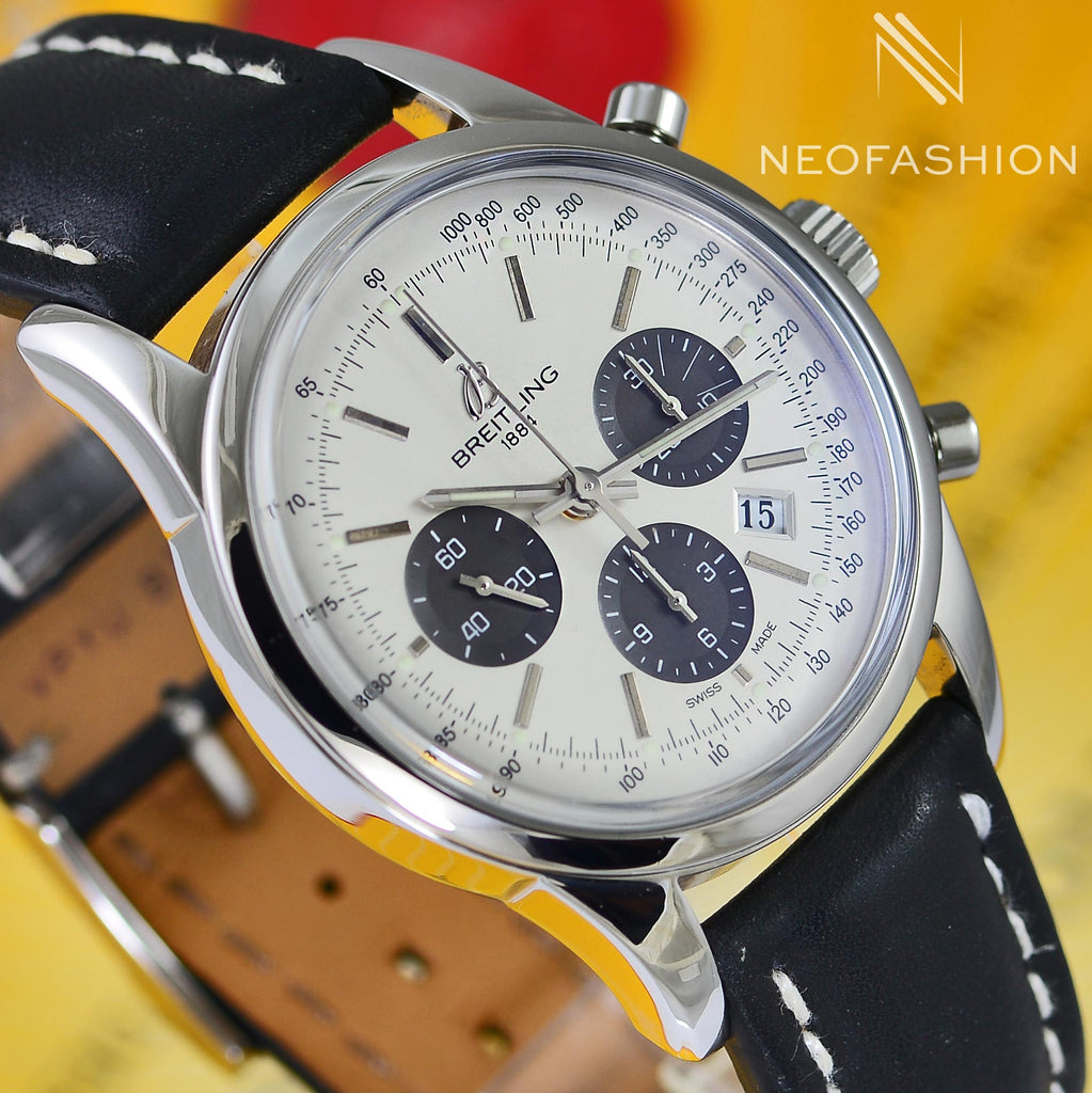Breitling Transocean Chronograph Silver Dial AB0152