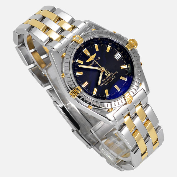 Breitling Wings Automatic Black Dial Two-Tone 18K Gold/SS B10350 - NeoFashionStore
