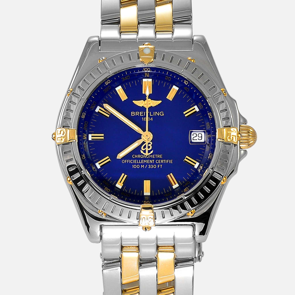 Breitling Wings Automatic Blue Dial Two-Tone 18K Gold & Steel B10350 - NeoFashionStore