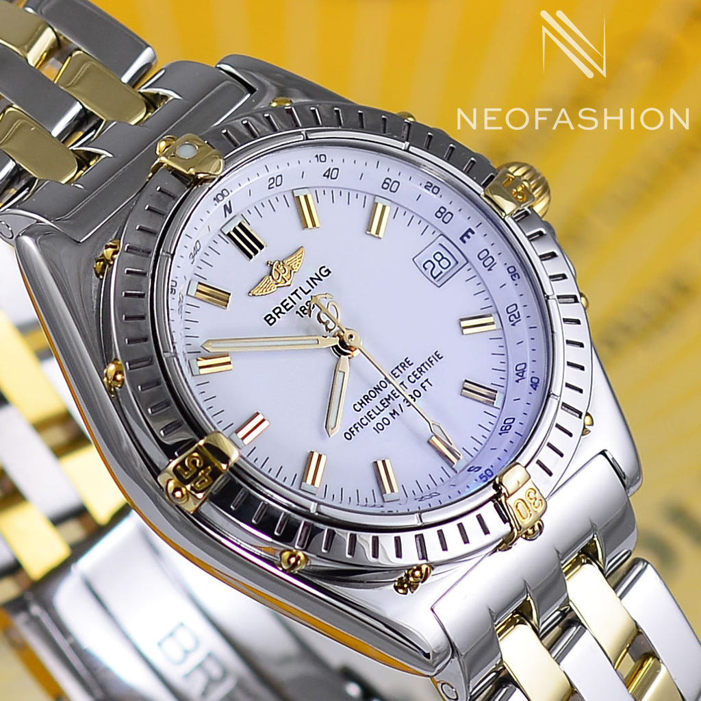 Breitling Wings Automatic White Dial Two-Tone 18K Gold & Steel B10350