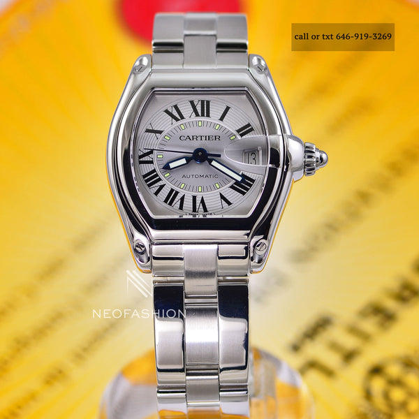 Cartier Roadster Automatic Silver dial 2510 W62002v3 Mens Watch