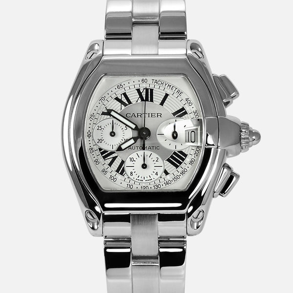 Cartier Roadster Chronograph White Dial 2618 W62006X6 Mens Luxury Watch - NeoFashionStore