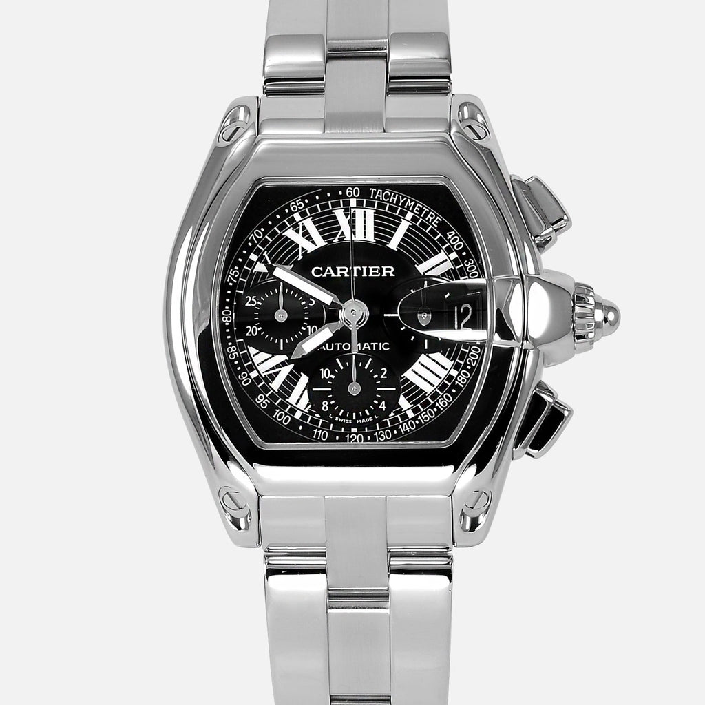 Cartier Roadster Chrono Black Dial Ref 2618 W62006X6 - NeoFashionStore