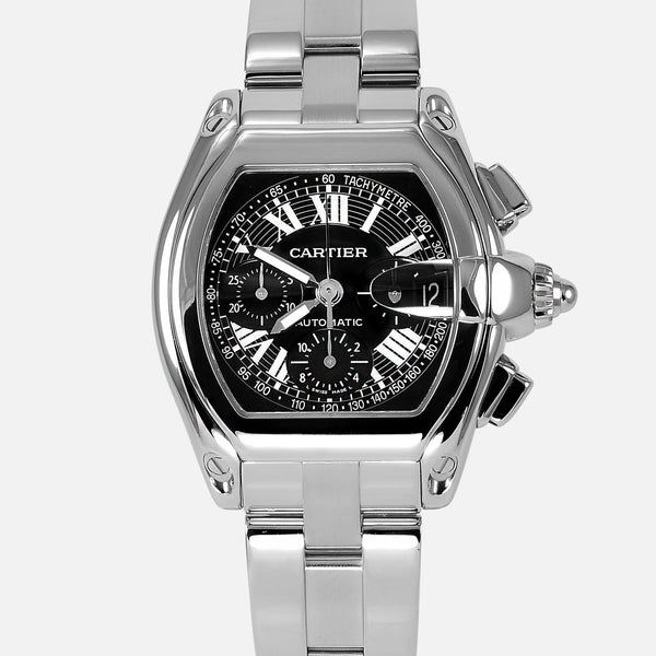 Cartier Roadster Chrono Black Dial Ref 2618 W62006X6 - NeoFashionStore