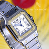 Cartier Santos Galbee Automatic Two Tone 18k Gold Stainless Steel Watch
