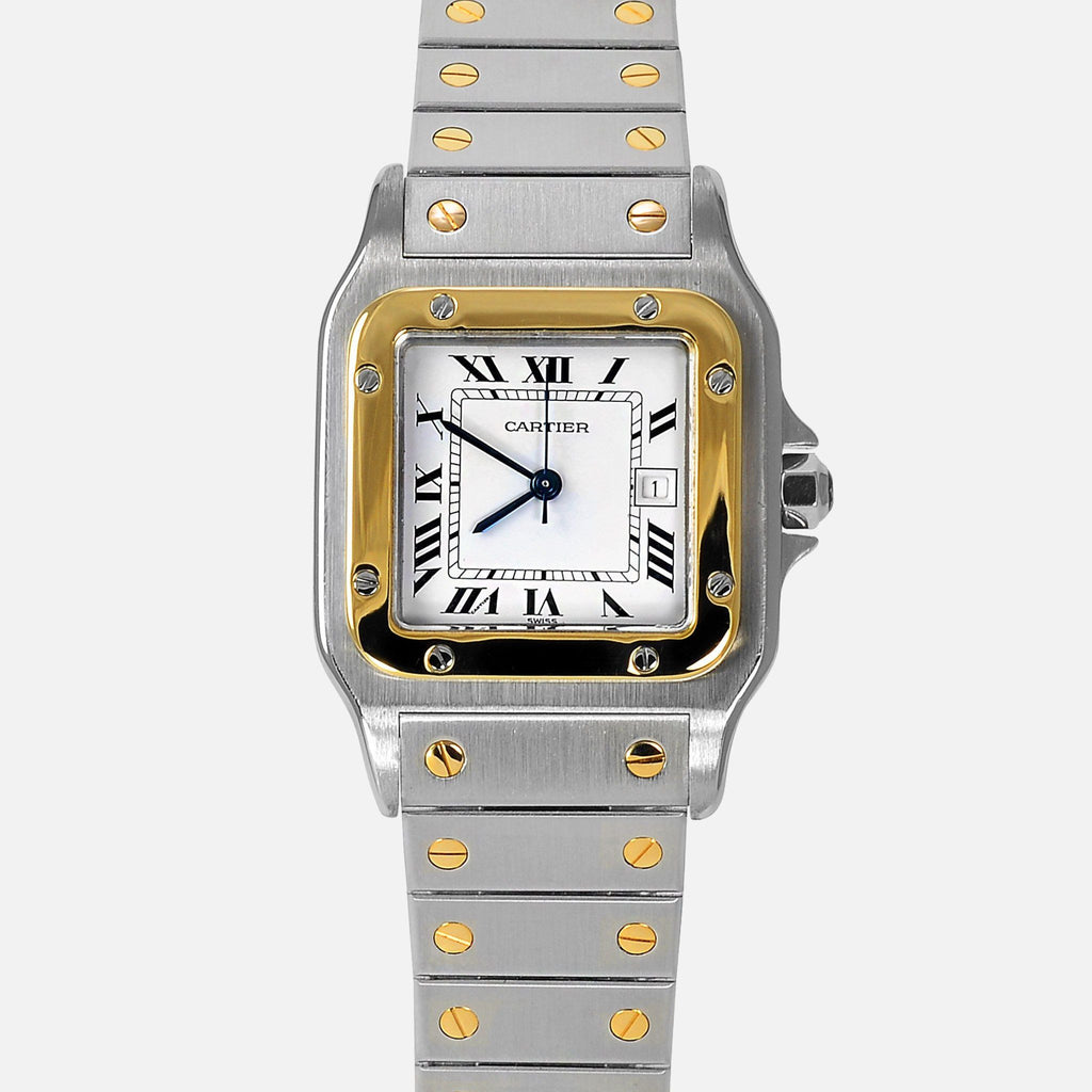 Cartier Santos Galbee Automatic Two Tone 18k Gold Stainless Steel Watch - NeoFashionStore