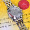 Breitling Chronomat 18K Gold & Steel White Dial D13050 Mens Watch