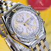 Breitling Chronomat Vitesse 18K Gold & Steel White Dial B13050﻿