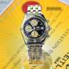 Breitling Chronomat Two Tone 18K Gold Bezel & Steel Black Dial B13050