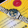 Breitling Chronomat 18K Gold & Steel Green Dial Mens Watch D133520