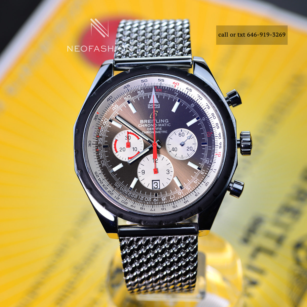 Breitling Chrono matic 49 A14360 Bronze Dial A14360 Mens Watch
