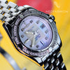 Breitling Galactic Cockpit Lady 32 Factory Diamond Bezel MOP Dial A71356