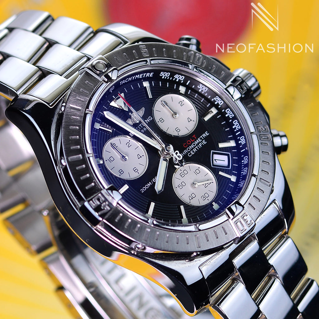 Breitling Colt Chronograph 41mm Super Quartz Stainless Steel Black A73380
