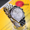 Breitling Crosswind 43mm SS Factory 1ct VVS Diamond Bezel White Dial A13355