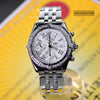 Breitling Crosswind 43mm SS Factory 1ct VVS Diamond Bezel White Dial A13355