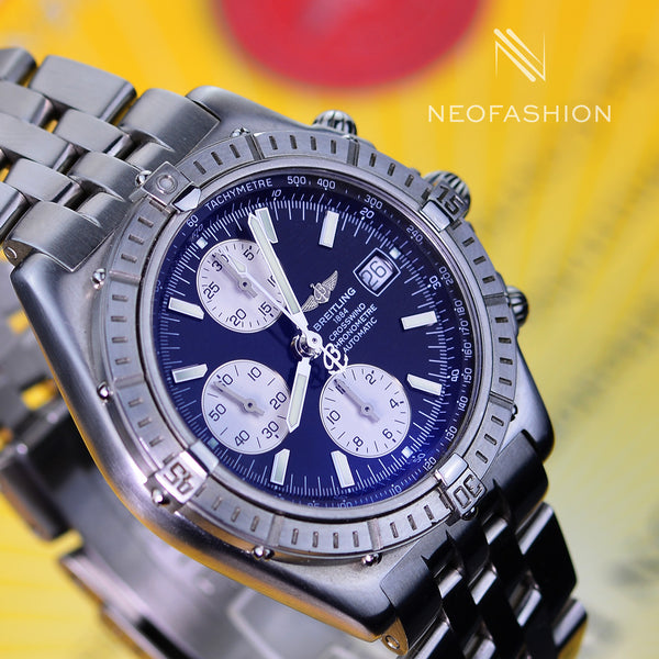 Breitling Crosswind Racing Black Dial Steel Mens Watch B13355